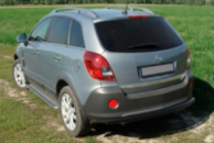 Задняя дуга AK002 Черная (нерж.) для Opel Antara 2006-2017 гг
