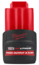 Акумулятор Li-Ion HIGH OUTPUT MILWAUKEE, M12 HB2.5 2,5Аг