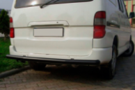 Задняя дуга Black (нержавейка) для Toyota HiAce