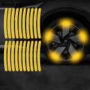Світловідбивні смужки на диск авто жовті