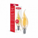Лампа светодиодная филаментная MAXUS C37 FM-T 4W 2700K 220V E14 Golden