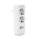 Розетка тройник с заземлением F103-White, 2 розетки+2USB+1Type-C, 2500W, 10A, 110-250V~Max, Blister