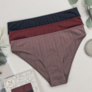 Жіночі бавовняні трусики в рубчик   M, L, XL      3 шт.