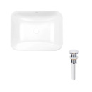 Комплект Qtap Scorpio: Раковина врізна прямокутна 510х390х145 мм White + Донний клапан PU02