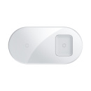 Бездротовий зарядний пристрій Baseus Simple 18W 2 in Білий (WXJK-02)