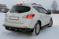 Задняя дуга AK Black (нержавейка) для Nissan Murano 2008-2014 гг