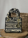 Жіноча сумка Christian Dior Lady small чорний тигр