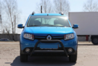 Передняя дуга WT006 Black (нерж.) для Dacia Sandero 2013-2020 гг