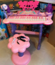 Детское пианино синтезатор 6618 на ножках со стульчиком, 37 клавиш