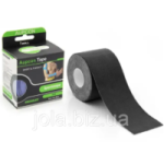 Кинезио тейп Kinesiology Tape черный 5 см × 5 м для спорта, реабилитации и косметологии