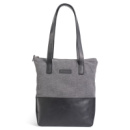Сумка Shopper шкіра + тканина Canvas