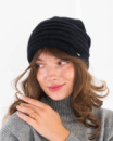 Жіноча зимова чорна шапка