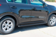 Боковые Трубы BB001 Черные (2 шт., Нержавейка) для Kia Sportage 2015-2021 гг