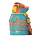 Детский термос 560 мл из нержавеющей стали с ремешком бирюзовый HPGM8852LBL