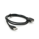 Удлинитель USB 2.0 AM/AF, 0,8m, черный, Пакет Q500