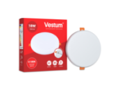 Круглий світлодіодний врізний світильник «без рамки» Vestum 18W 4100K  1-VS-5506
