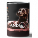 LANDOR Puppy All Breed Turkey and Beef Влажный корм для щенков всех пород с индейкой и говядиной 400 г
