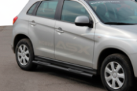 Боковые трубы BB002 Черные (2 шт., Нержавейка) для Mitsubishi ASX 2010-2023 гг