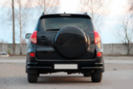 Задние уголки AK003-double Черный (2 шт., нержавейка) для Toyota Rav 4 2006-2013 гг