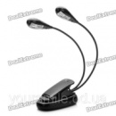 Лампа USB 906 4led настольная лампа и питанием от порта USB на прищепке 4-LED 2-режимная - черный (3 х ААА)
