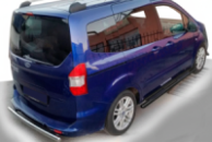 Боковые трубы Black (2 шт., нержавейка) для Ford Courier 2014-2023 гг