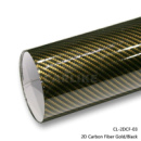 Плівка вінілова ПВХ під карбон 2D Чорно-Золотий (відрізна 1.52*1м) 160мікрон CL-2DCF-03