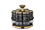 Органайзер для спецій (BSJ2509-1) (6 банок) BLACK-GOLD