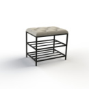 Банкетка для обуви Женева-1 50см велюр бежевый 3-0-9005