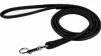 Круглый кожаный поводок для собаки  «Lockdog» длина 1.2 м черный