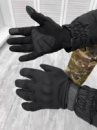 Зимние перчатки тактические BLACK софт шелл на Флисе! Тактические СЕНСОРНЫЕ перчатки ЗИМА на Флисе!
