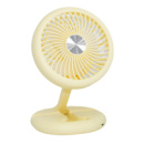 Компактный мини вентилятор на аккумуляторе Mini Fan W1646 Жёлтый — складной настольный USB вентилятор (ST)
