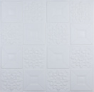 Самоклеюча 3D панель біла орнамент 700x700x3мм