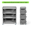 Стелаж універсальний для зберігання триярусний 60х30х77см SW-00002259