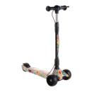 Детский самокат Smart Scooter,ручной тормоз, со светящимися широкими PU колесами 130мм «Кружечки», от 2-10 лет