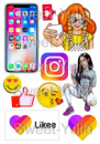 Вафельные картинки на тему: Instagram, YouTube, смайлы