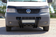 Кенгурятник ST006-15 ноздри Black (нерж) для Volkswagen T5 Transporter 2003-2010 гг