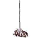 Швабра телескопическая для мытья пола универсальная веревочная швабра с самоотжимом для уборки Коричневый HP-35015-13BR