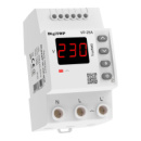 Защитное реле напряжения однофазное VP-25AM3R  на DIN-рейку, 25А, 5500Вт, 120-270В, трехмодульное с индикатором напряжения (красный)