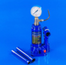 Гидроударное устройство для пробивки капиллярных труб (с манометром)