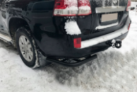 Задние уголки AK003 Черные (2 шт., нержавейка) для Toyota Land Cruiser 200 2007-2021 гг