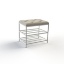 Банкетка для обуви Женева-1 50см велюр бежевый 3-0-9003