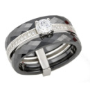 Серебряное кольцо CatalogSilver с , керамикой, вес изделия 7,2 гр (0481685) 19 размер