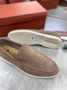 Лоферы Loro Piana Summer Walk бежевого  цвета ob308