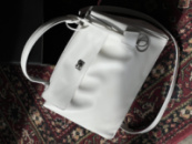 Сумка Balenciaga Rodeo Big size білий+срібло - Premium