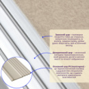 Рейка декоративна PS 2900х160х11мм Бежева зі сріблом SW-00002150-