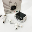 Бездротові вакуумні навушники TWS з дисплеєм LED, вологозахист IPx4 Bluetooth 5.4 з кейсом.