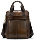 Ділова чоловіча сумка шкіряна 714789 Коричнева