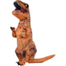 Детский надувной костюм динозавра Тираннозавра RESTEQ, косплей T-Rex, костюм для праздника и карнавала, коричневый, рост 90–130 см