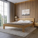 Односпальная деревянная кровать Mebigrand Бавария Орех светлый 90х200 см (MBG-14708)