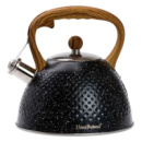 Чайник со свистком 3 л с деревянной ручкой черный толстое дно HP33535B